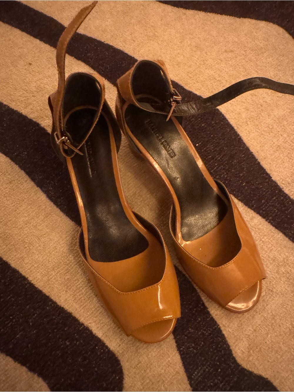 Rachel Comey Tan Open-Toe Ankle-Strap Heels